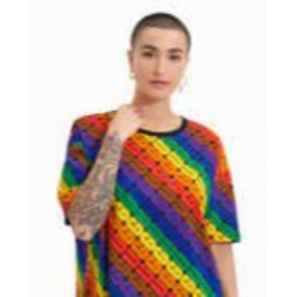 UGG Toni Pride Rainbow Logo Oversized Limited Edition Unisex T-shirt - Picture 1 of 8